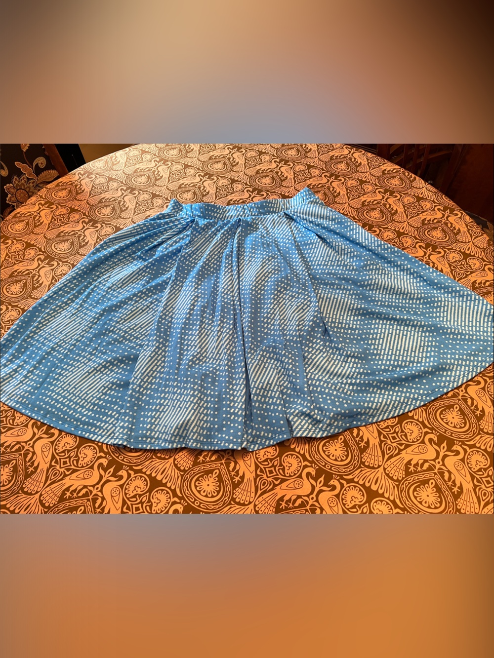LuLaRoe Blue Dot-Print A-Line Women's Skirt